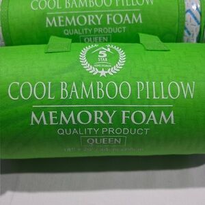 Green Cool Bamboo Memory Foam Pillow